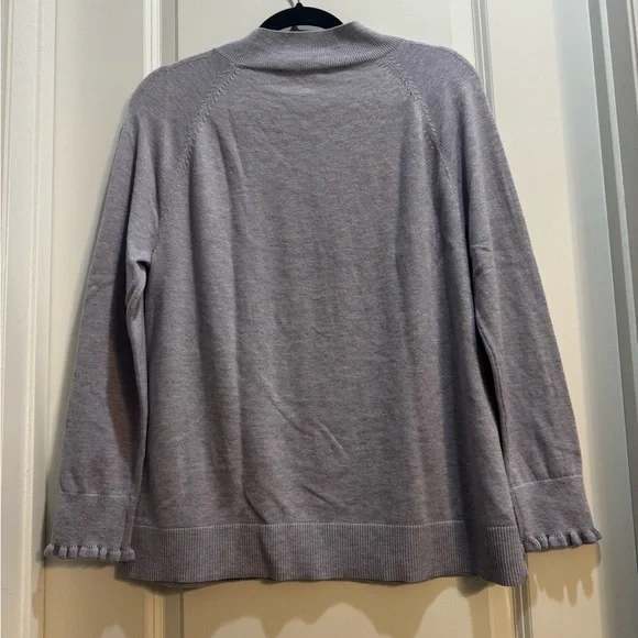 Loft Lavender Faux Turtleneck Sweater  Large Pet Armpit To Armpit 21” Length 28” - Picture 6 of 6